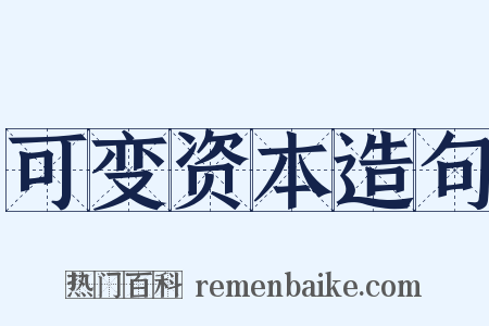 可变资本造句是什么意思的图片